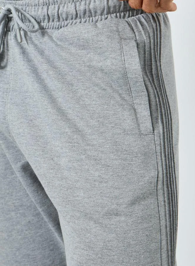 Styli Men Grey Fleece Oversized Joggers